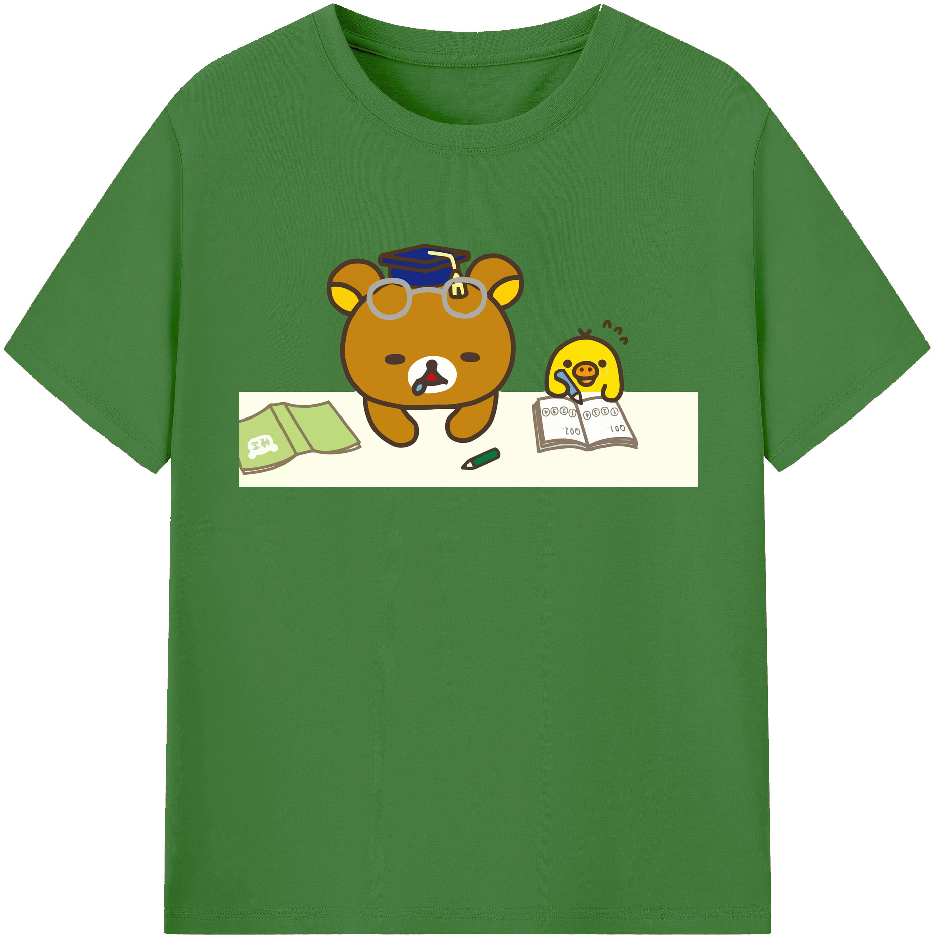 （画像用） リラックマ リラックマ キイロイトリ Rilakkuma Korilakkuma Kiiroitori レディースカジュアルプリントTシャツ（綿100％）